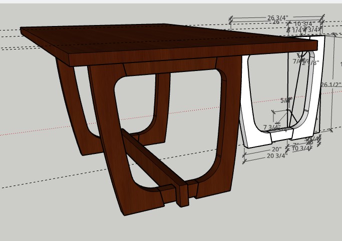 Example of The Walnut Table Rendering